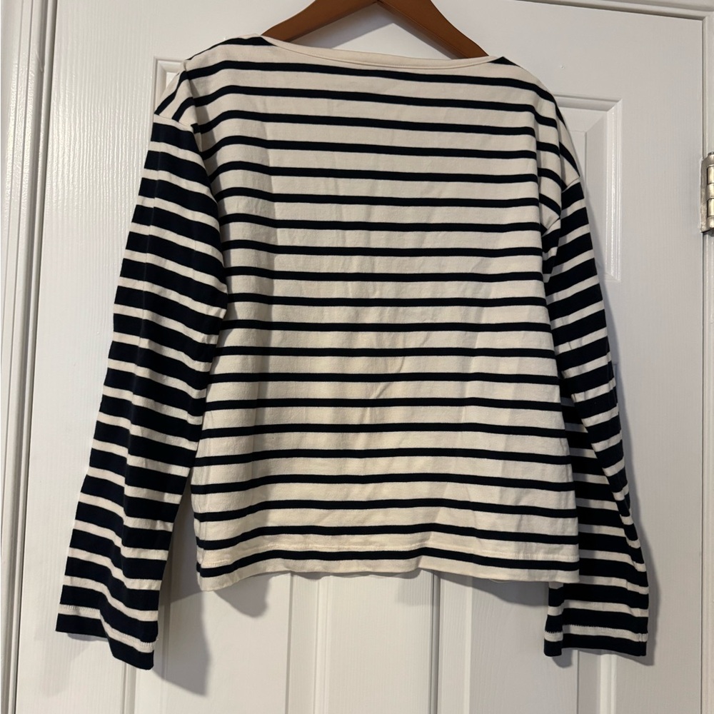 rag & bone Navy and White Striped Knit Top - Picture 2 of 3
